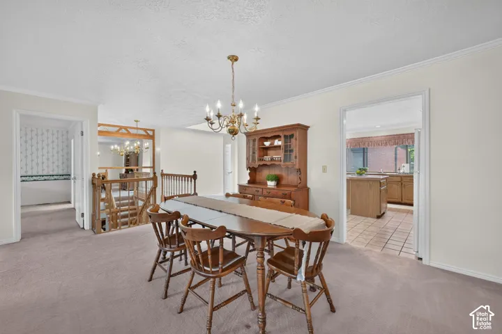 Dining area with furniture still present.