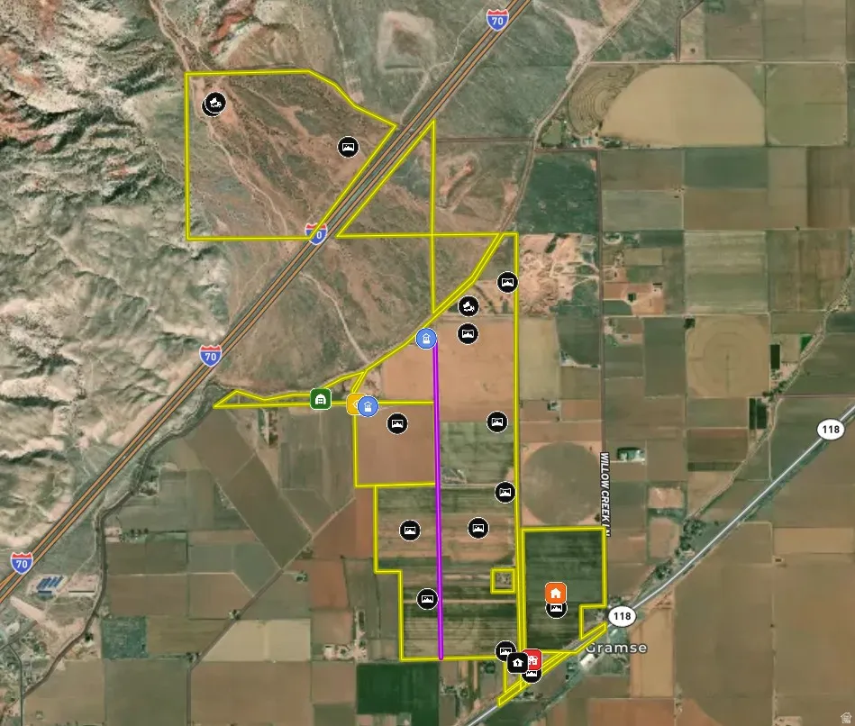 Property Survey Map. Illustrating the boundaries and geographic characteristics of the property