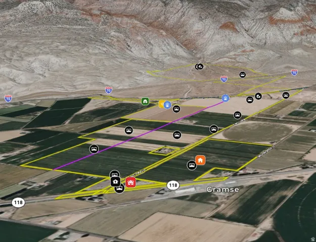 Aerial Map. Depicting the property's geographical location and surrounding infrastructure