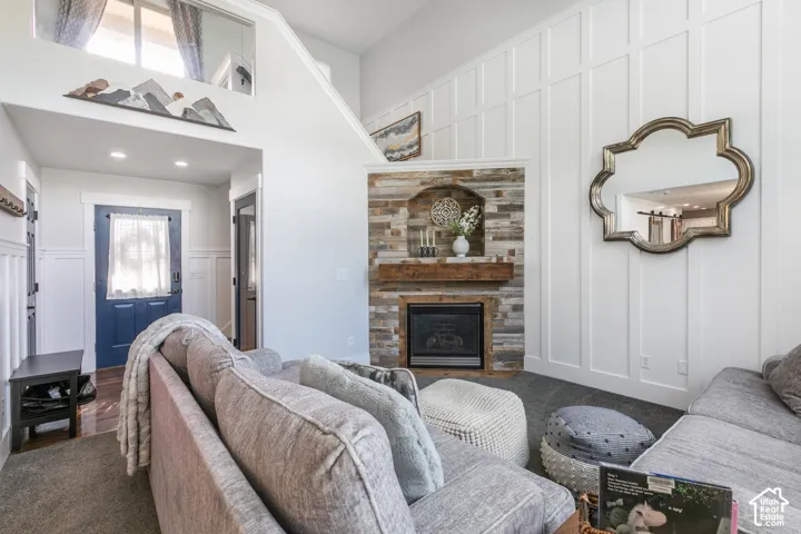 Warm and cozy great room loaded with natural light, vaulted ceiling, charm and character.
