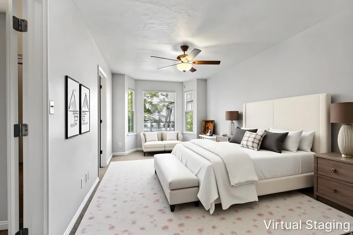 Recessed bay window with multiple panes