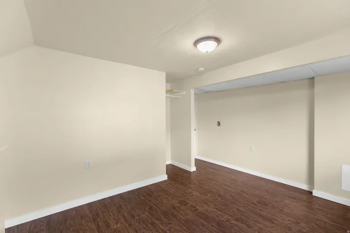 Recessed ceiling with flush mount lighting
