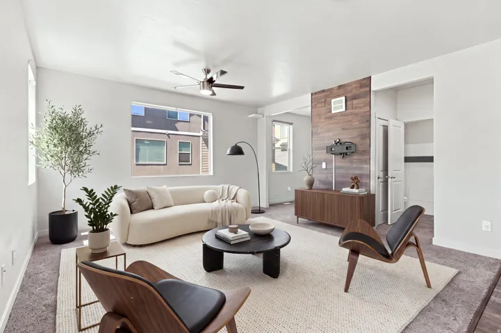 Virtually staged living area
