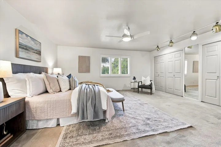 Light and bright, main level spacious primary bedroom.