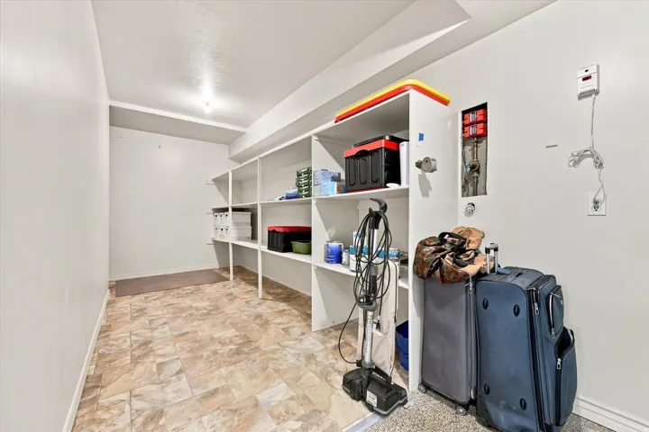Extra large storage room.