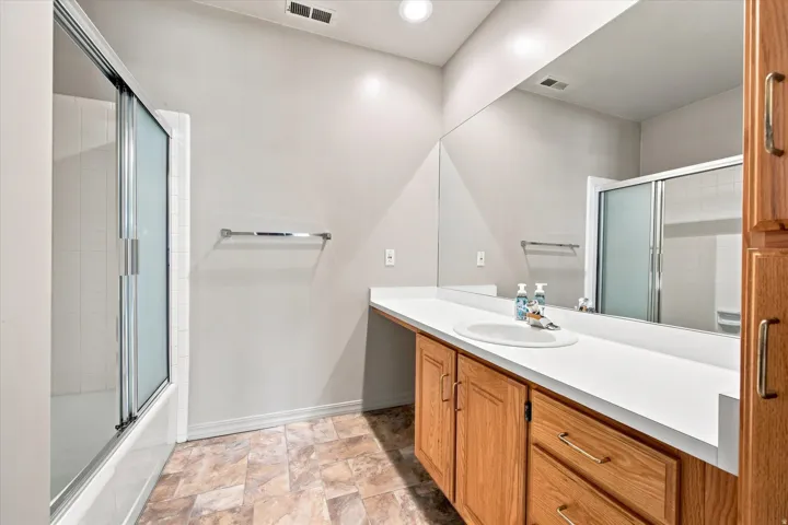 Lower level ensuite bathroom.