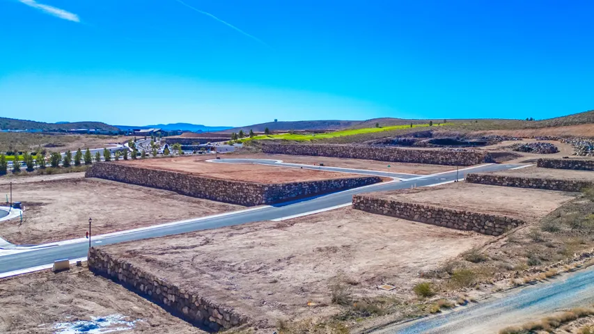 Lot 2 building pad, view looking south.