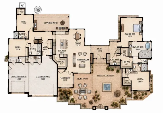 Conceptual floor plan