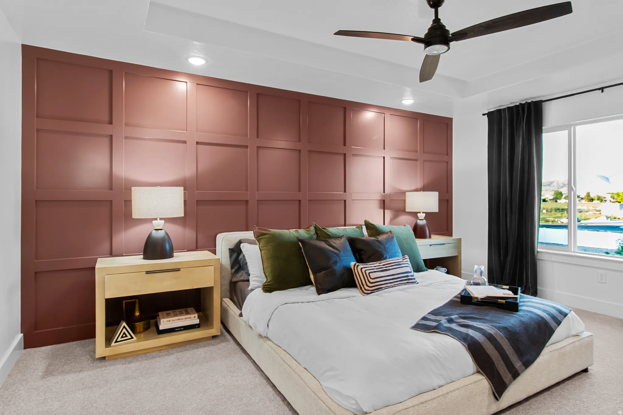 Accent wall with panel molding