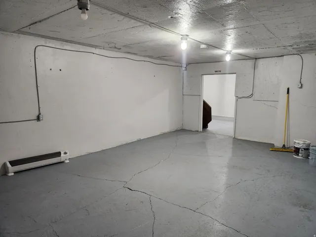 Concrete flooring with a gray finish