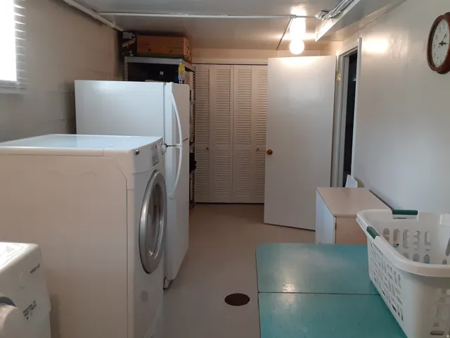 Basement  - Laundry Room with extra storage under the stairs