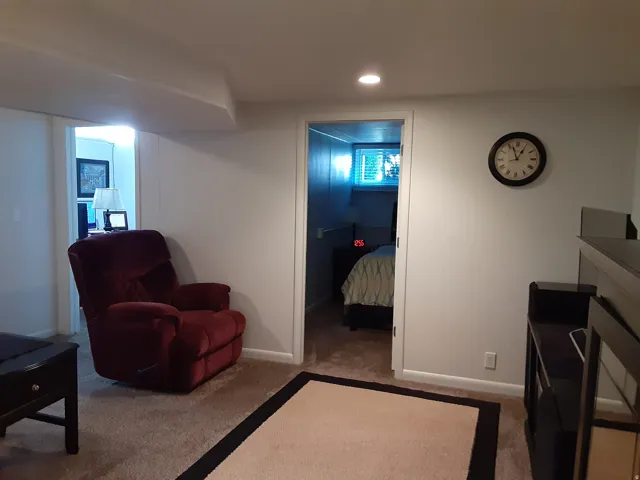 Basement Family Room - showing entrances to both basement bedrooms