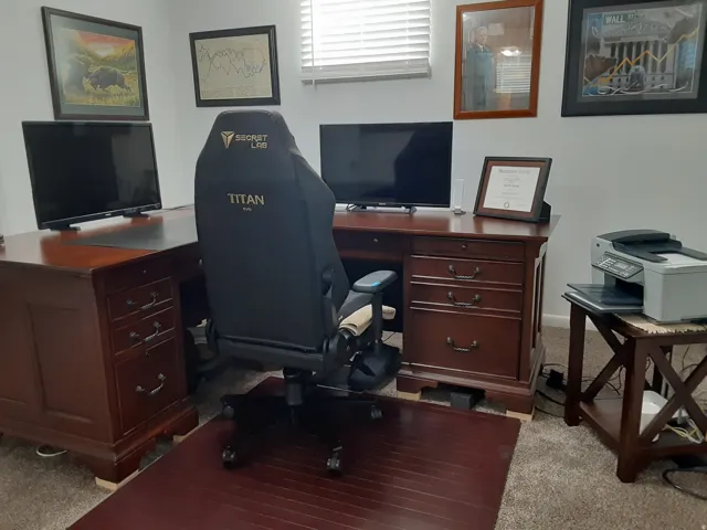 Bedroom 2 - Basement, being used as an office