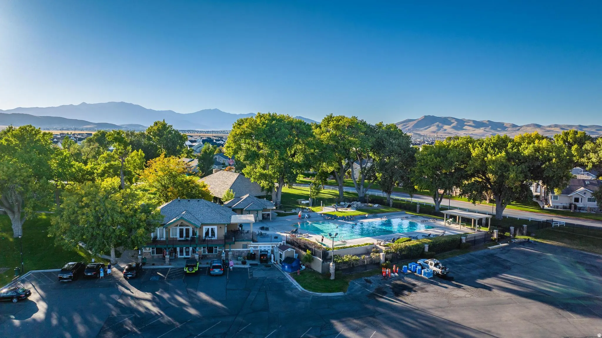 Community clubhouse and pool