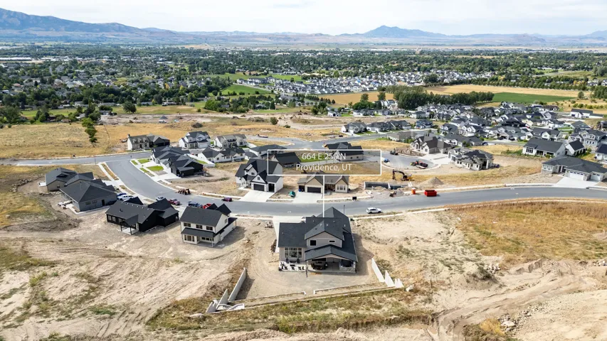 Residential development with newly constructed homes and paved roads