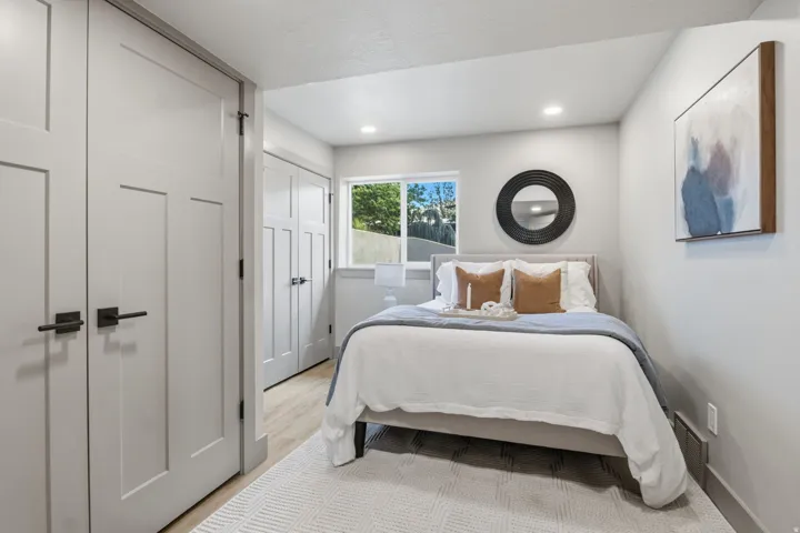 mother in law bedroom with full laundry