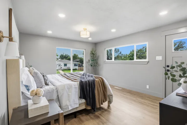 Primary Bedroom with incredible views of mount olympus and private deck