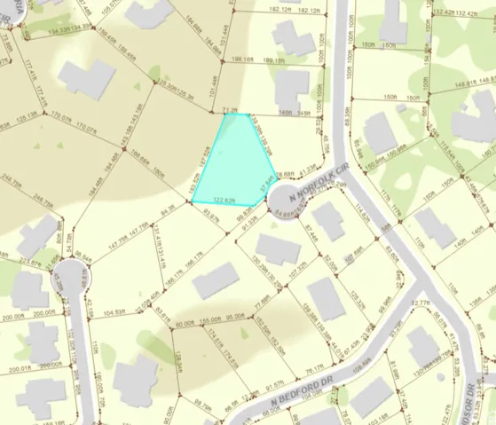 Plat Map, Parcel B. Illustrating property boundaries and dimensions for the subject parcel