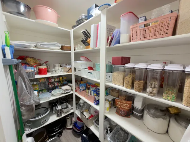 Built-in shelving for organized storage