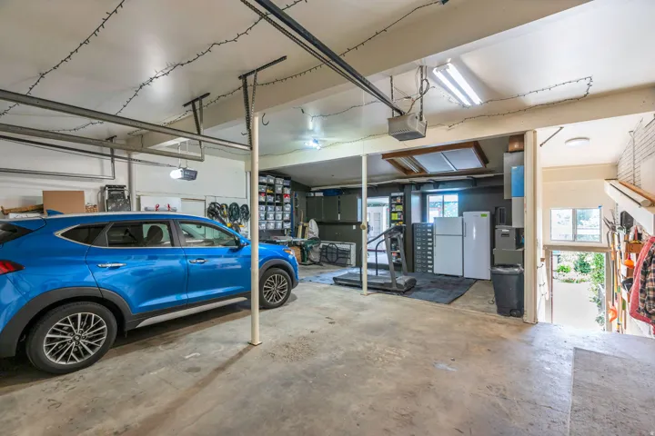 Concrete flooring in a multi-use garage space