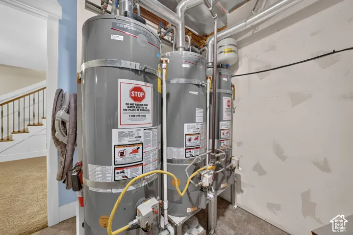 3 water heaters,