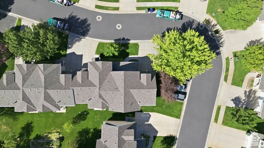 Top-down aerial view showing the home
