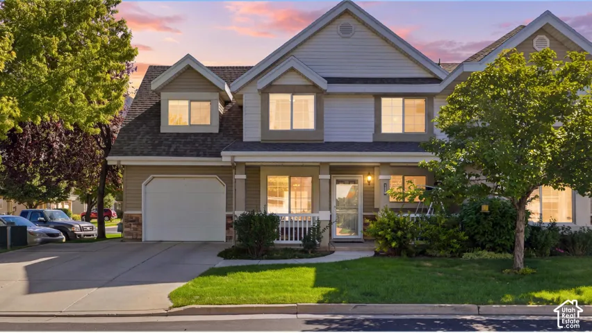 Beautiful twilight exterior showcasing the home
