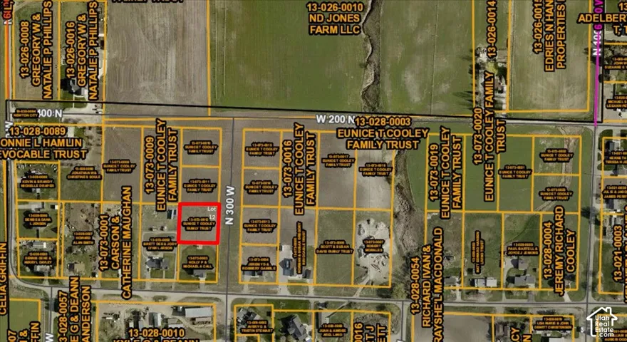 Parcel Map. Displaying individual property boundaries and ownership information for the property