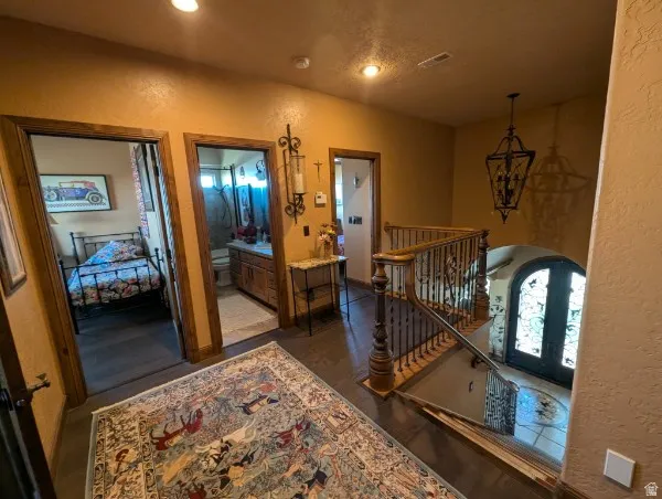 Upstairs landing to bedrooms and hall bathroom
