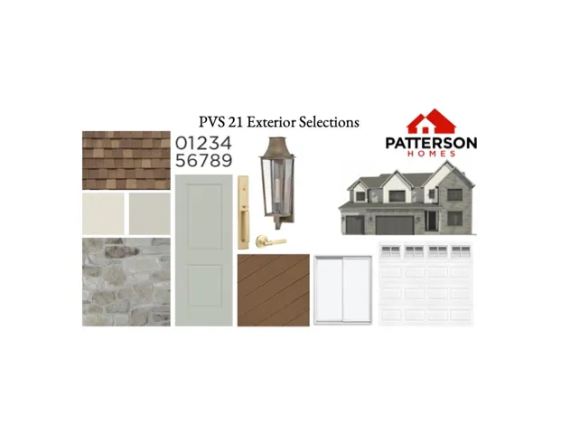 Material Specification Sheet. Outlining the exterior finishes and structural components for the property