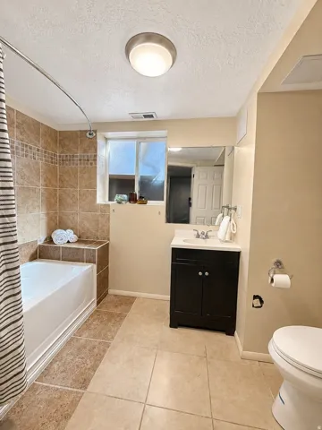 Basement hall bath