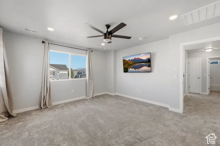 Spacious primary bedroom