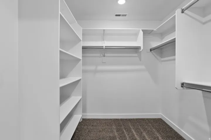 Built-in closet shelving and hanging rods