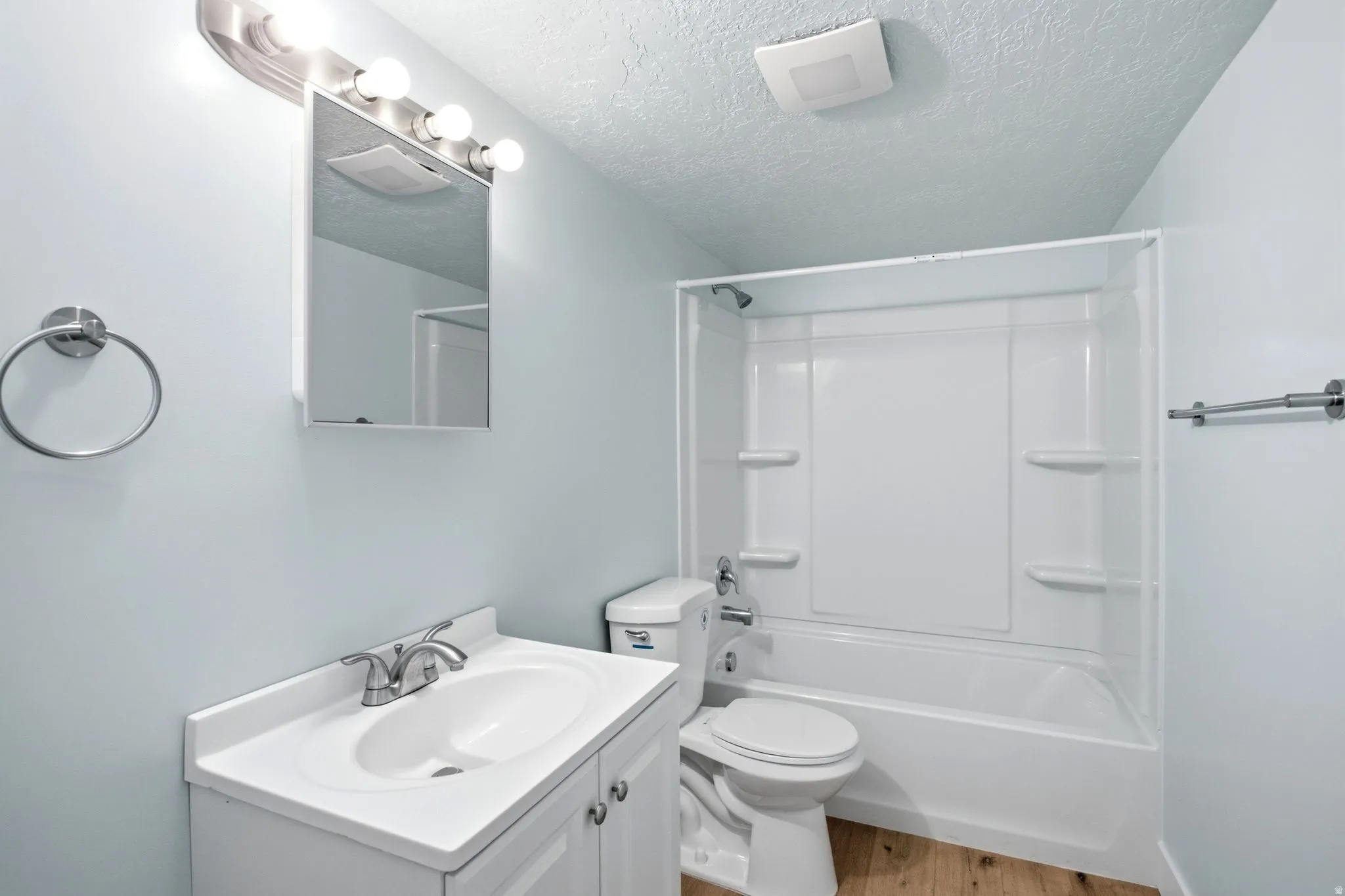Newly finished basement bathroom.
