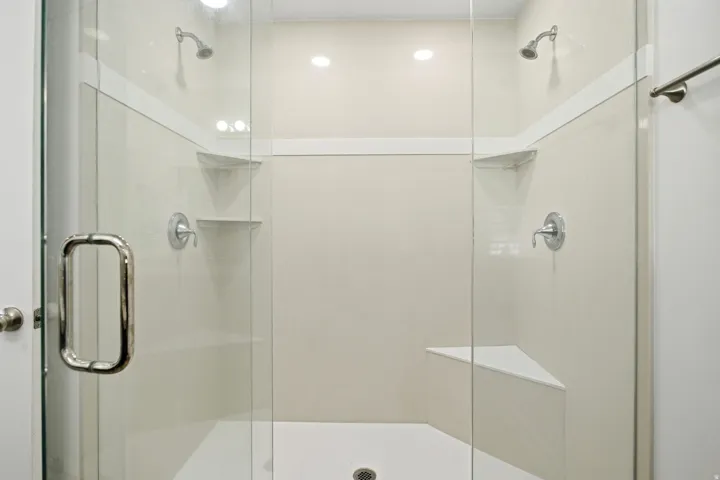 Primary bath dual head shower.