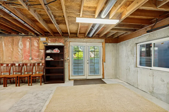 Unfinished basement ready to be finished.  Buyer could put in an ADU.