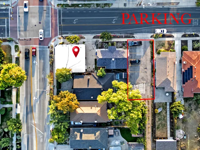 Birdseye view, 2 reserved parking spots.