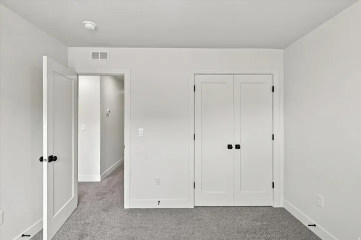 White interior doors with black hardware