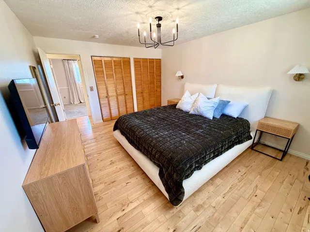 Hardwood flooring complemented by warm wall tones