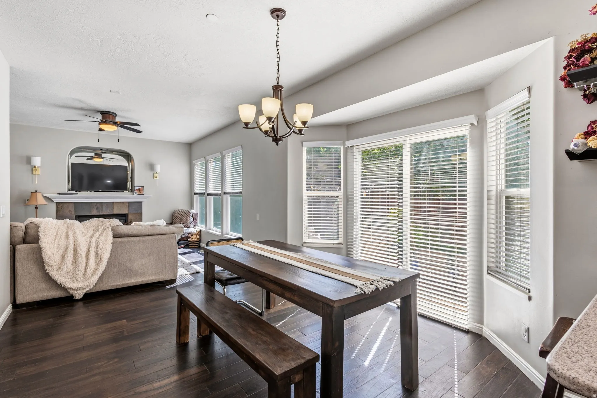 Hardwood-style flooring throughout