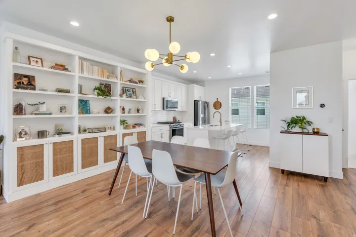 Wood-finish flooring throughout