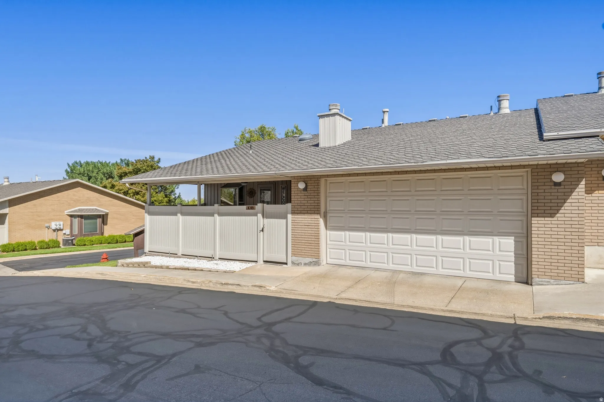 2 Car Garage Easily Fits Full Sized Truck and Car