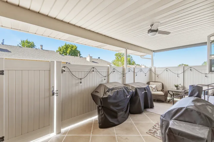 New Vinyl Fencing Around Patio, New Storm Door