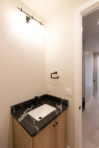Powder bathroom on main level