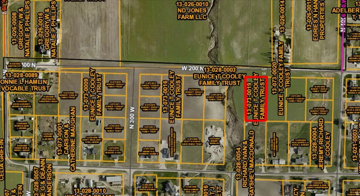 Plat Map. Illustrating property boundaries and ownership information for the specified area