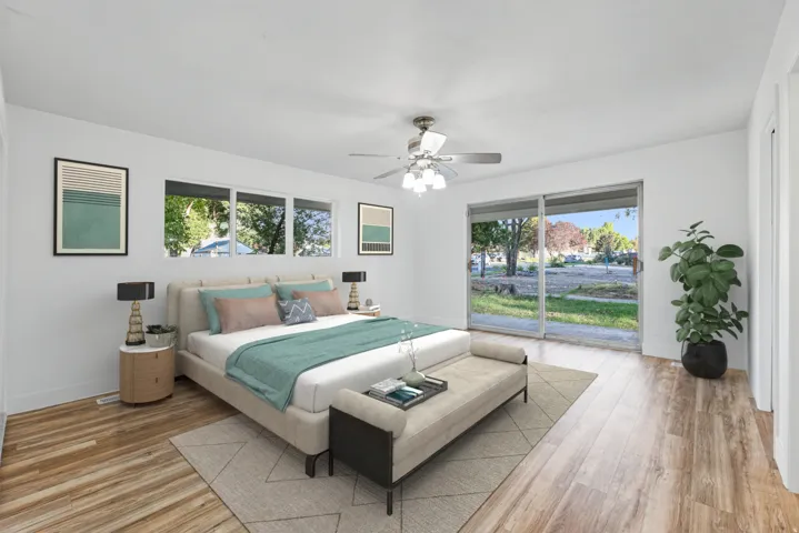 Virtually Staged Spacious Primary Bedroom