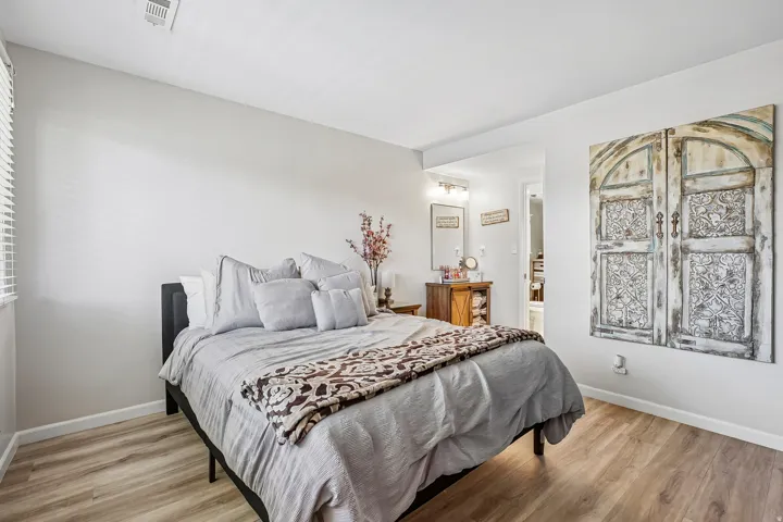Wood-finish flooring throughout