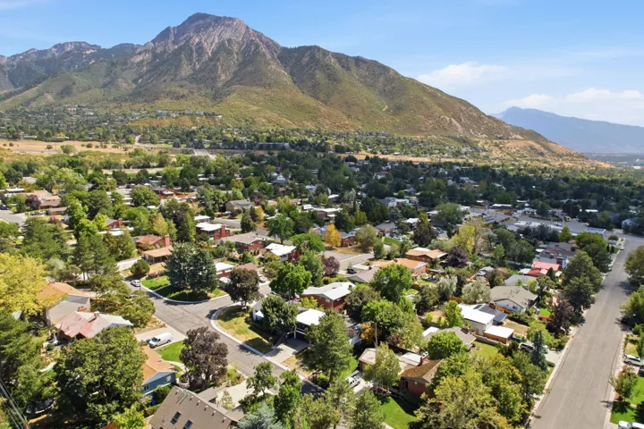 Mountainous backdrop