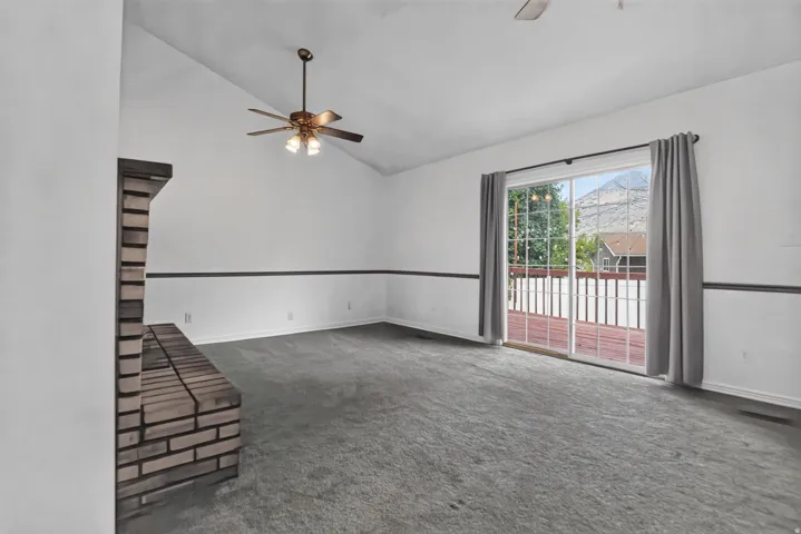 Vaulted ceilings! Doors leading to deck!