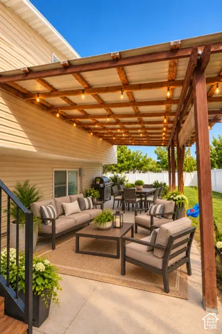 Outdoor Living with covered patio